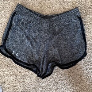 Under Armour Women's Charcoal and Black Athletic Shorts